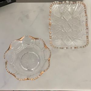 Vintage cut glass candy dishes